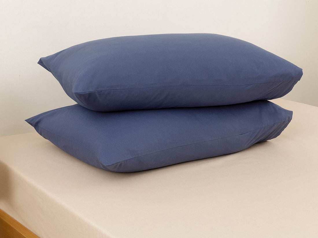 English Home kussensloop - 50x70 cm - Set van 2 stuks - Navy