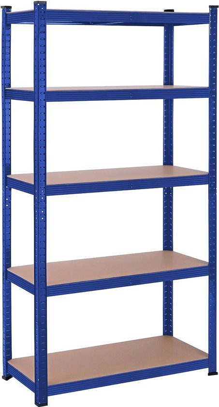 FurnStar Opbergrek - 5 Planken - Monteren zonder schroeven - 875 kg - 180x90x40cm