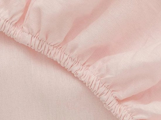 English Home hoeslaken - King Size - 100% Katoen - 180x200 cm - Licht roze