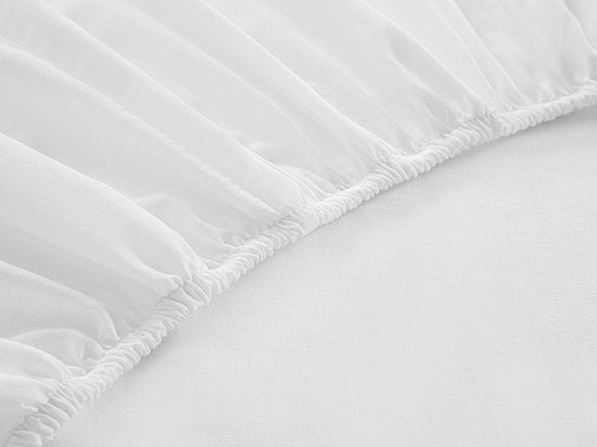English Home Timeless Hoeslaken - Novella Premium - 100% Katoen - Met elastiek - 100 x 200 cm - Wit