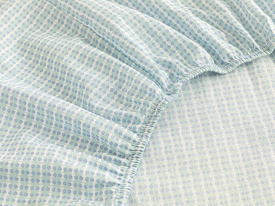 English Home Celadon Hoeslaken - Mix & Match Collectie - Jersey - 100x200 cm - Blauw