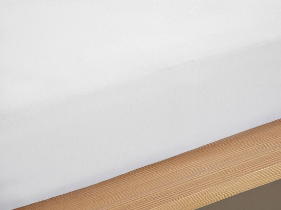 English Home Timeless Hoeslaken - Novella Premium - 100% Katoen - Met elastiek - 100 x 200 cm - Wit