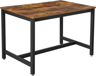 Furnstar Eettafel voor 4 Personen – 120 x 75 x 75 cm – Industrieel Design – Rustiek Bruin/Zwart