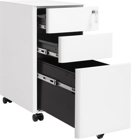 FurnStar ladeblok - Afsluitbare Lade - Metaal - 3 Lades - 30x46x59.2cm