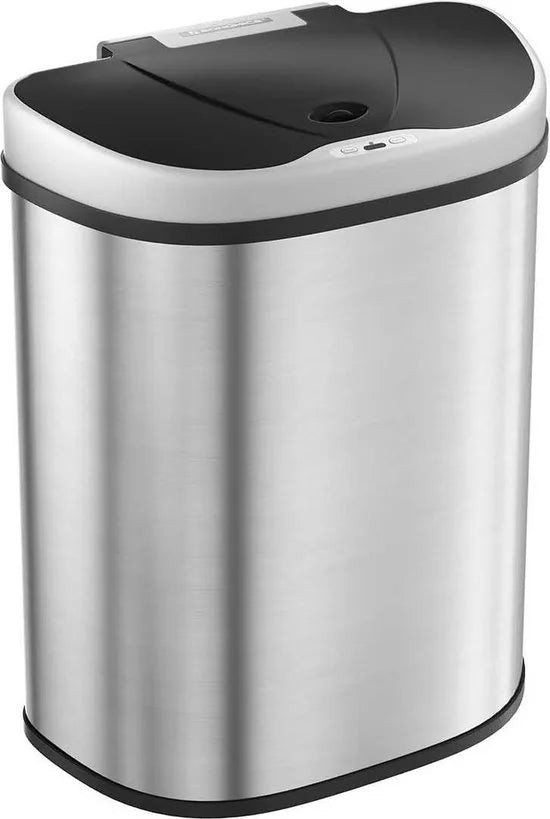 70L vuilnisbak met sensor, auVuilnisbak met Sensor, 70L (2 x 35L) Afvalscheidingssysteem, Automatische RVS Prullenbak met 2 Compartimenten, Contactloos, Voor in de Keuken, Zilver
