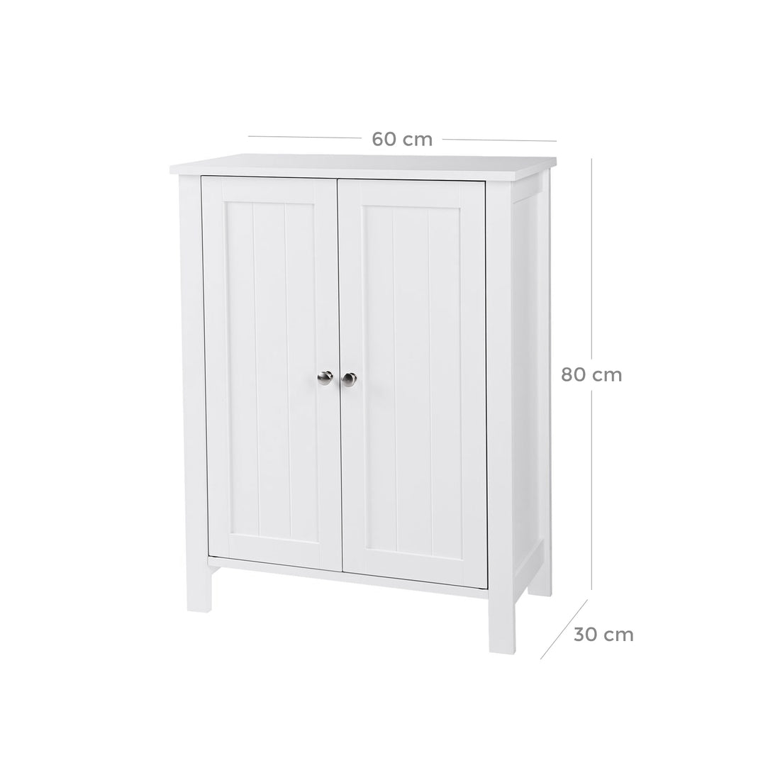 FurnStar badkamerkast - 2 planken - 60x30x80cm – Wit