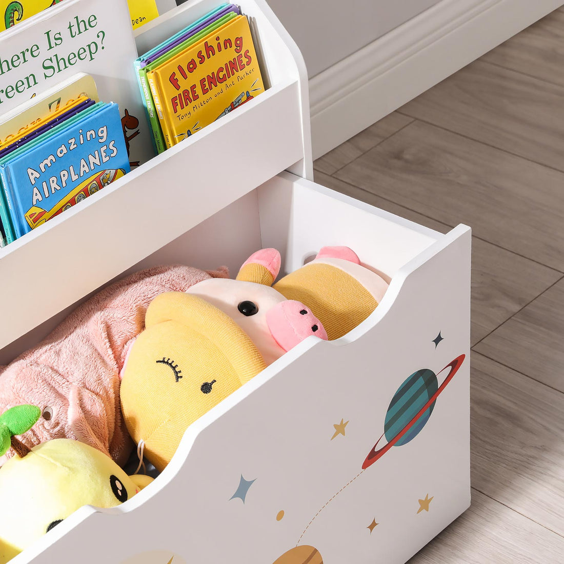 FurnStar speelgoedkast - Kinder boekenkast - Kinderkamer boekenrek - Boekenrek - 63x30x70cm