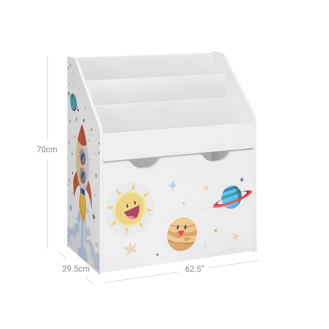 FurnStar speelgoedkast - Kinder boekenkast - Kinderkamer boekenrek - Boekenrek - 63x30x70cm