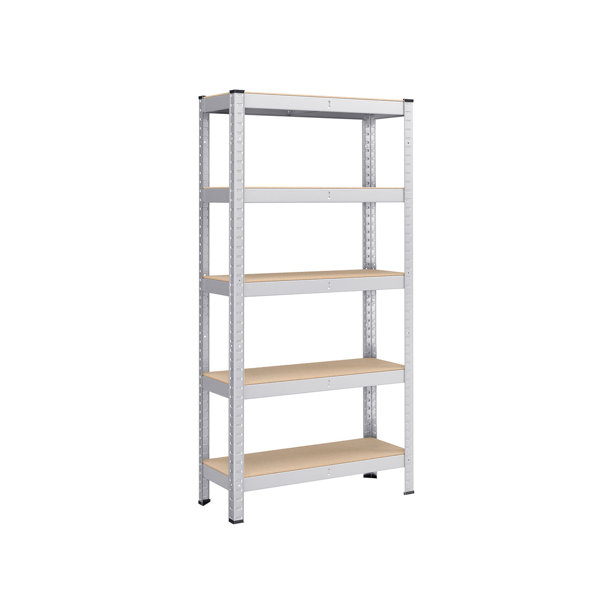 FurnStar opbergrek - 5 Planken - Monteren zonder schroeven - 650 kg - 150x75x30cm