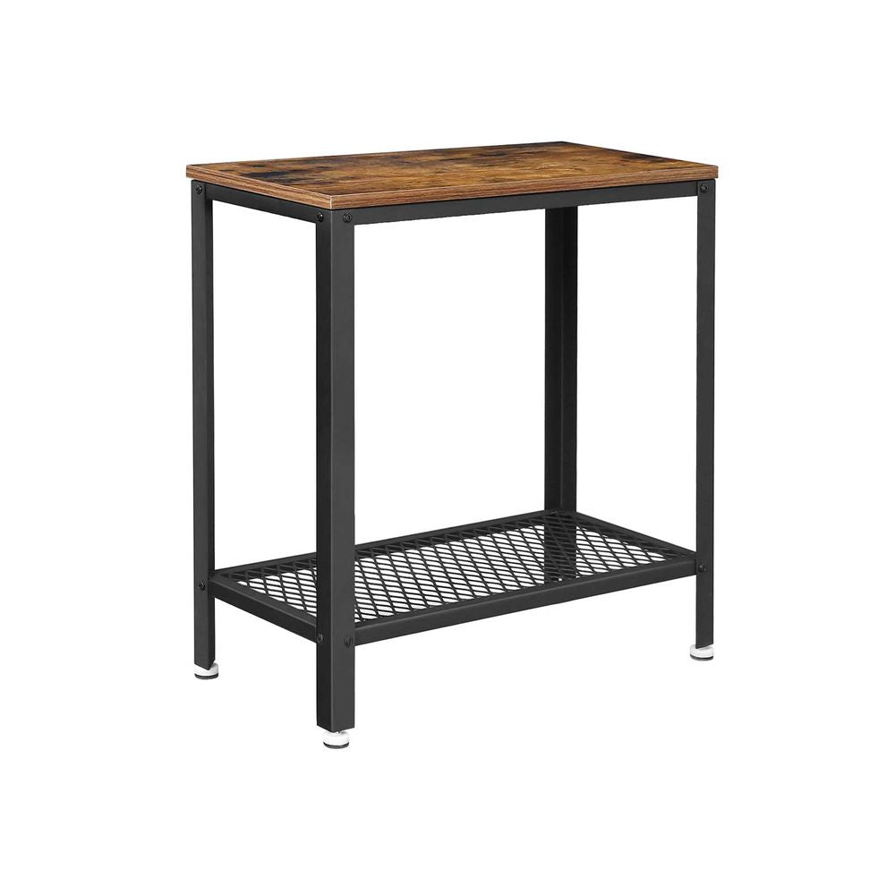 FurnStar bijzettafel - Industrieel Design - 60x30x60cm - Bruin