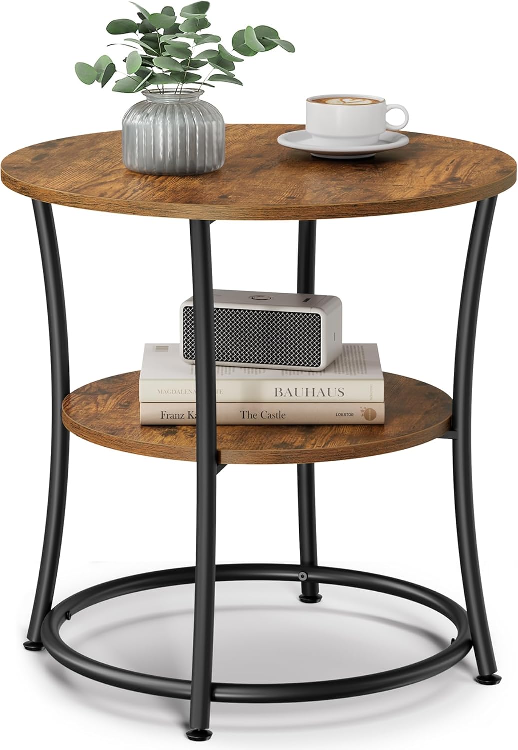 FurnStar bijzettafel - 2 planken - 55x55x55cm - Bruin