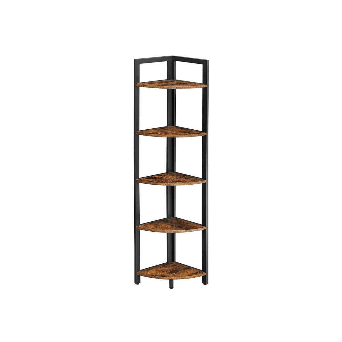 FurnStar boekenkast - 30x30x150cm - Bruin - Zwart