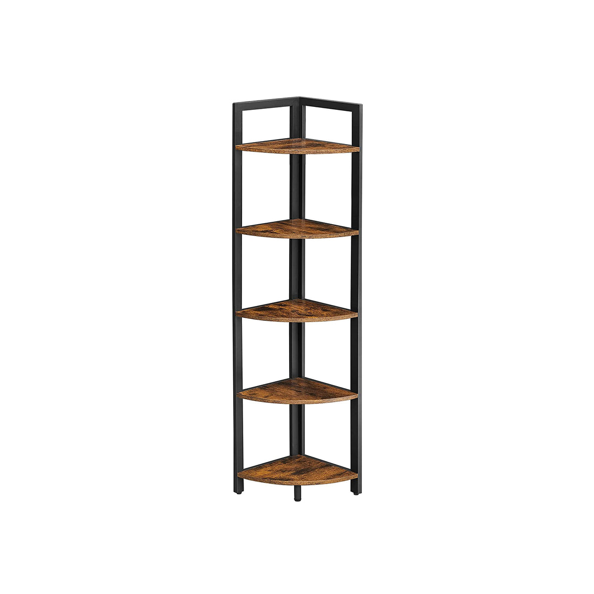 FurnStar boekenkast - 30x30x150cm - Bruin - Zwart