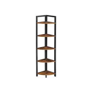 FurnStar boekenkast - 30x30x150cm - Bruin - Zwart