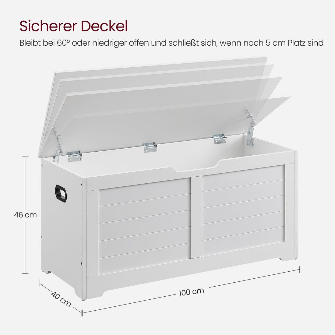 FurnStar kast - Opbergkast - 100x40x46cm - Wit