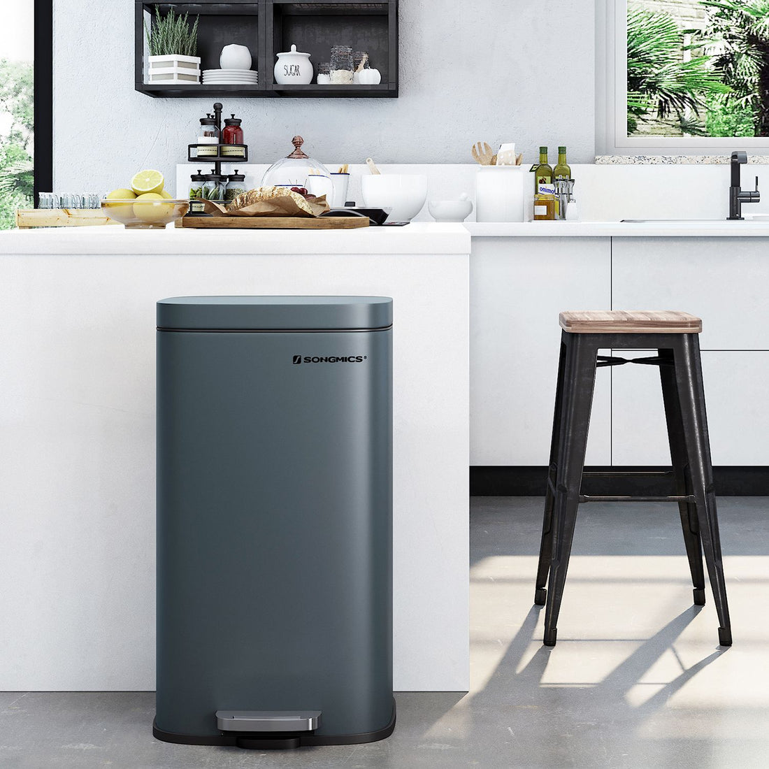 FurnStar - Pedaalemmer 30 Liter  – Soft Close – Kunststof Binnenemmer – Geurcontrole