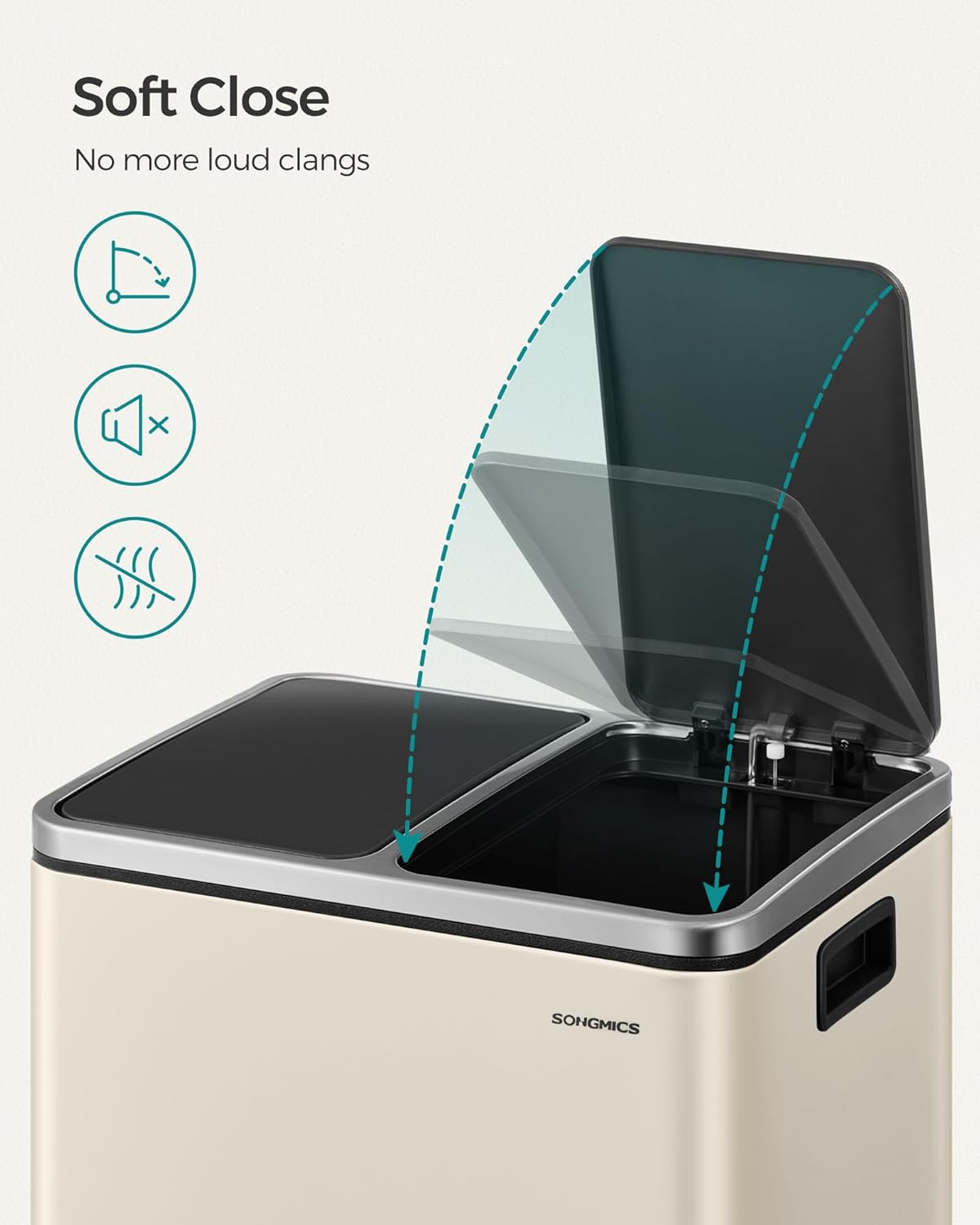 FurnStar Pedaalemmer 30L – Afvalscheidingssysteem – 2 x 15L – Softclose – Luchtdicht