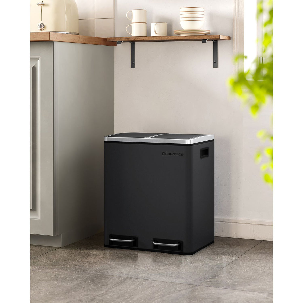 FurnStar Pedaalemmer 30L – Afvalscheidingssysteem – 2 x 15L – Softclose – Luchtdicht