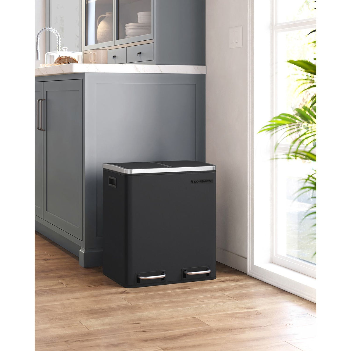 FurnStar Pedaalemmer 30L – Afvalscheidingssysteem – 2 x 15L – Softclose – Luchtdicht