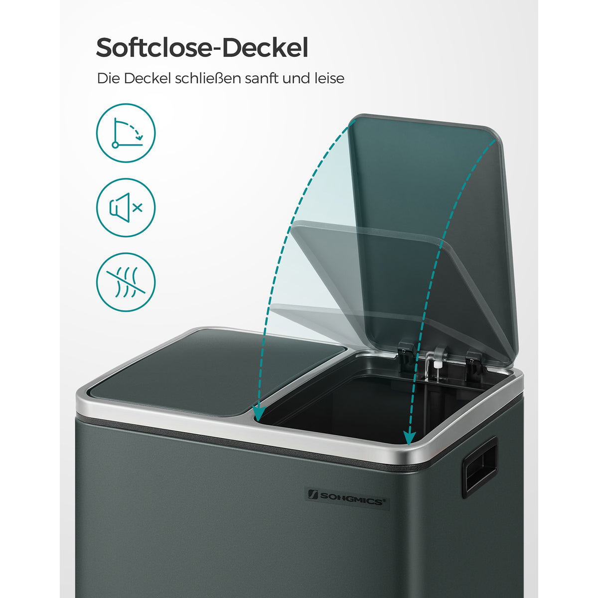 FurnStar Pedaalemmer 30L – Afvalscheidingssysteem – 2 x 15L – Softclose – Luchtdicht