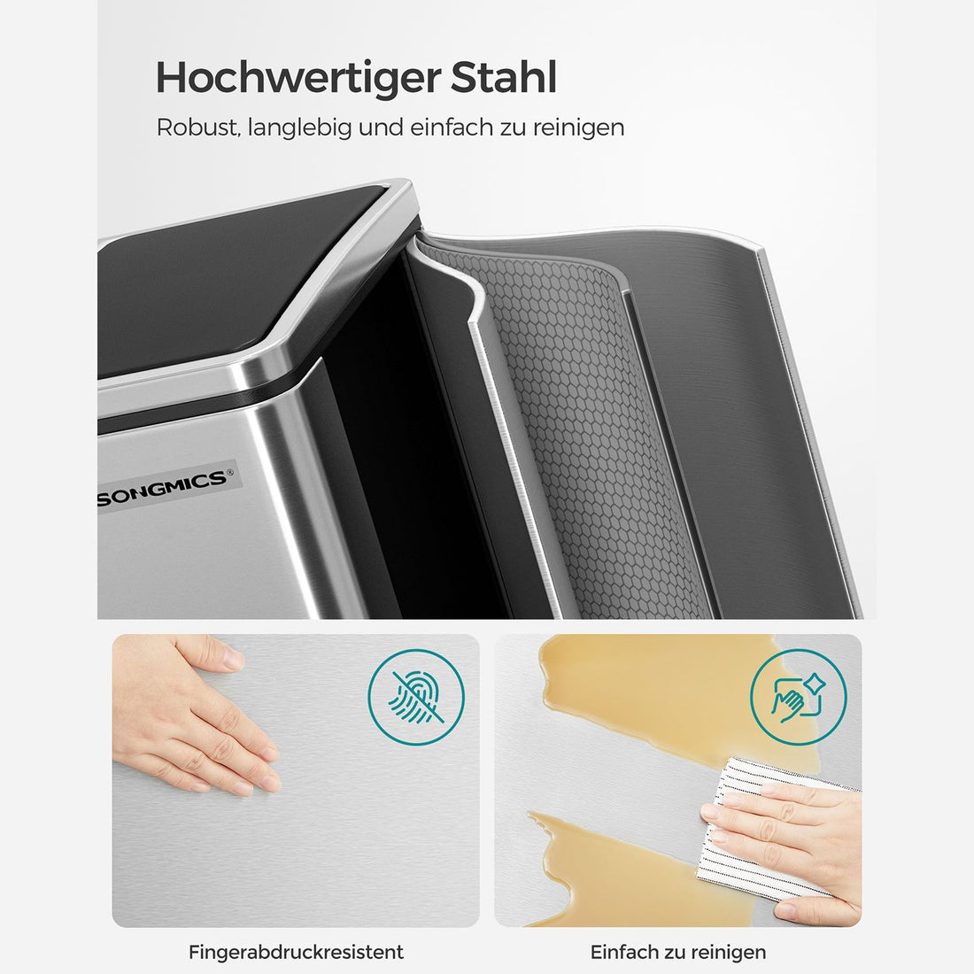FurnStar Pedaalemmer 30L – Afvalscheidingssysteem – 2 x 15L – Softclose – Luchtdicht