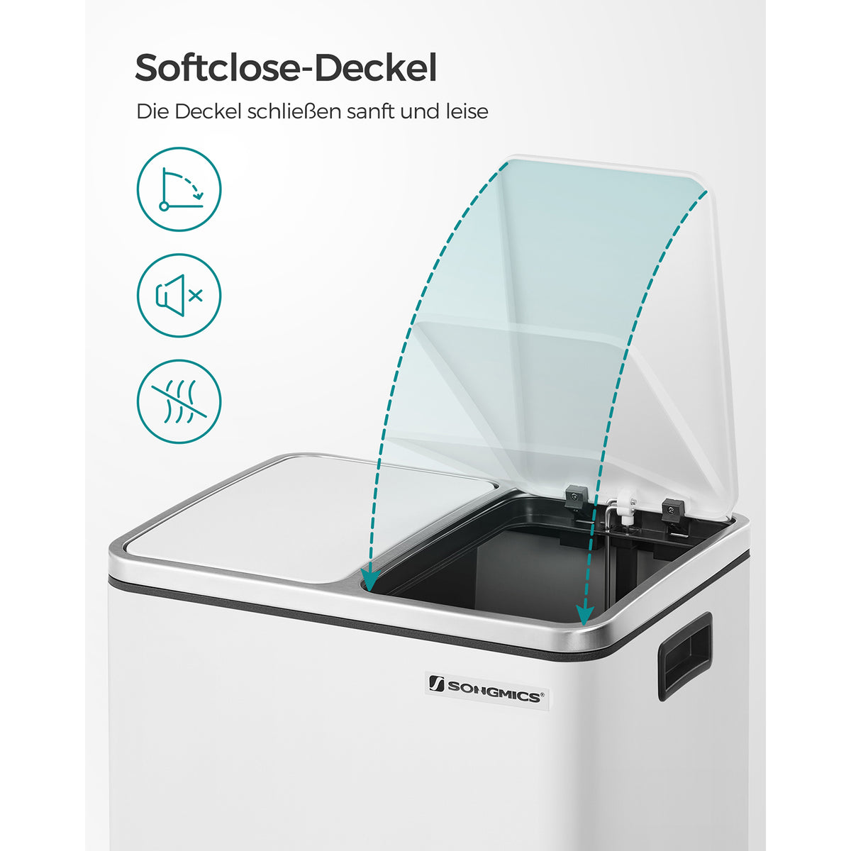 FurnStar Pedaalemmer 30L – Afvalscheidingssysteem – 2 x 15L – Softclose – Luchtdicht