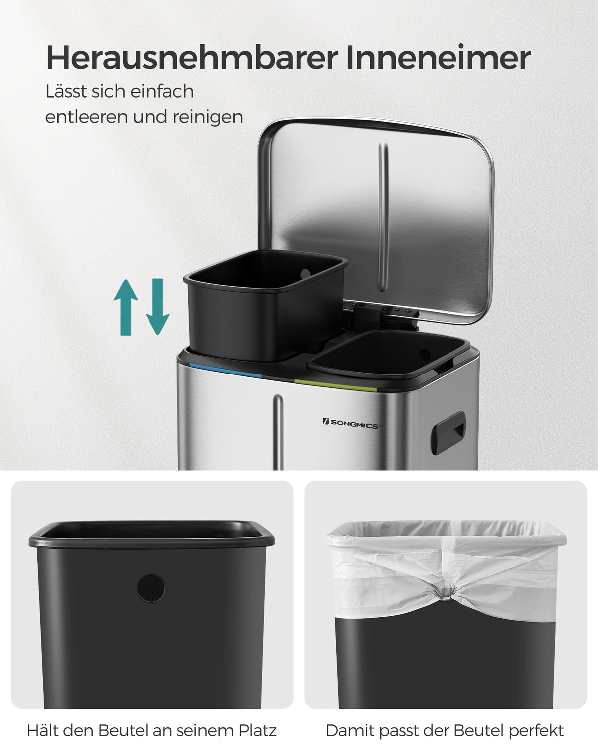 FurnStar 2-Vak Prullenbak – Stijlvol en Praktisch Afvalbeheer