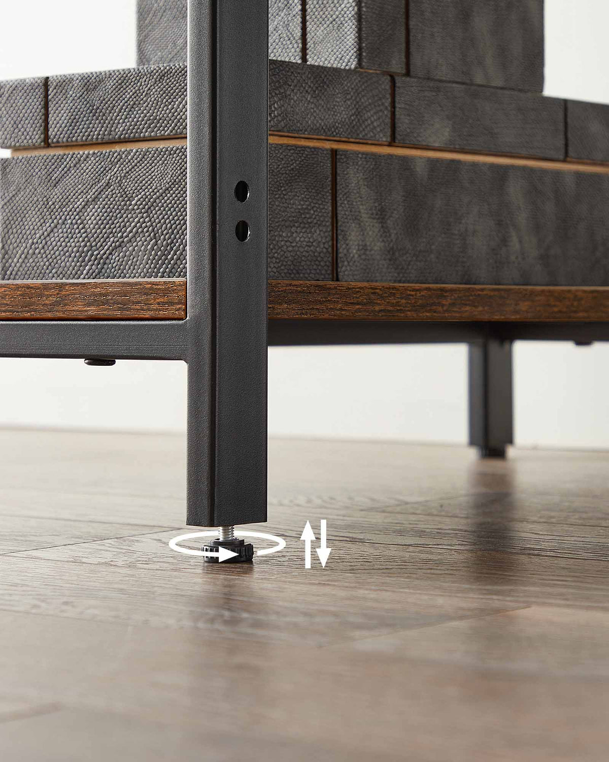 FurnStar - Bureau - Computertafel - Pc-tafel - Bureautafel - Met 2 planken aan de rechter- of linkerkant - Voor kantoor - Woonkamer - Stalen frame - Industrieel design - 50D x 100B x 76H cm