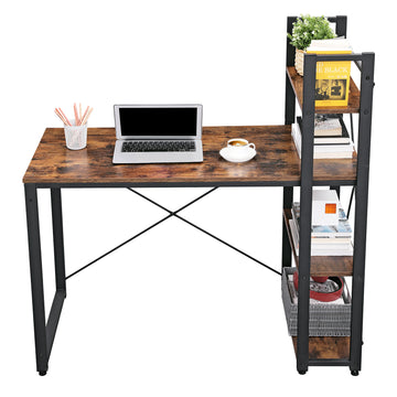 FurnStar bureau - Boekenkast - 120x119.3x60 cm - Bruin