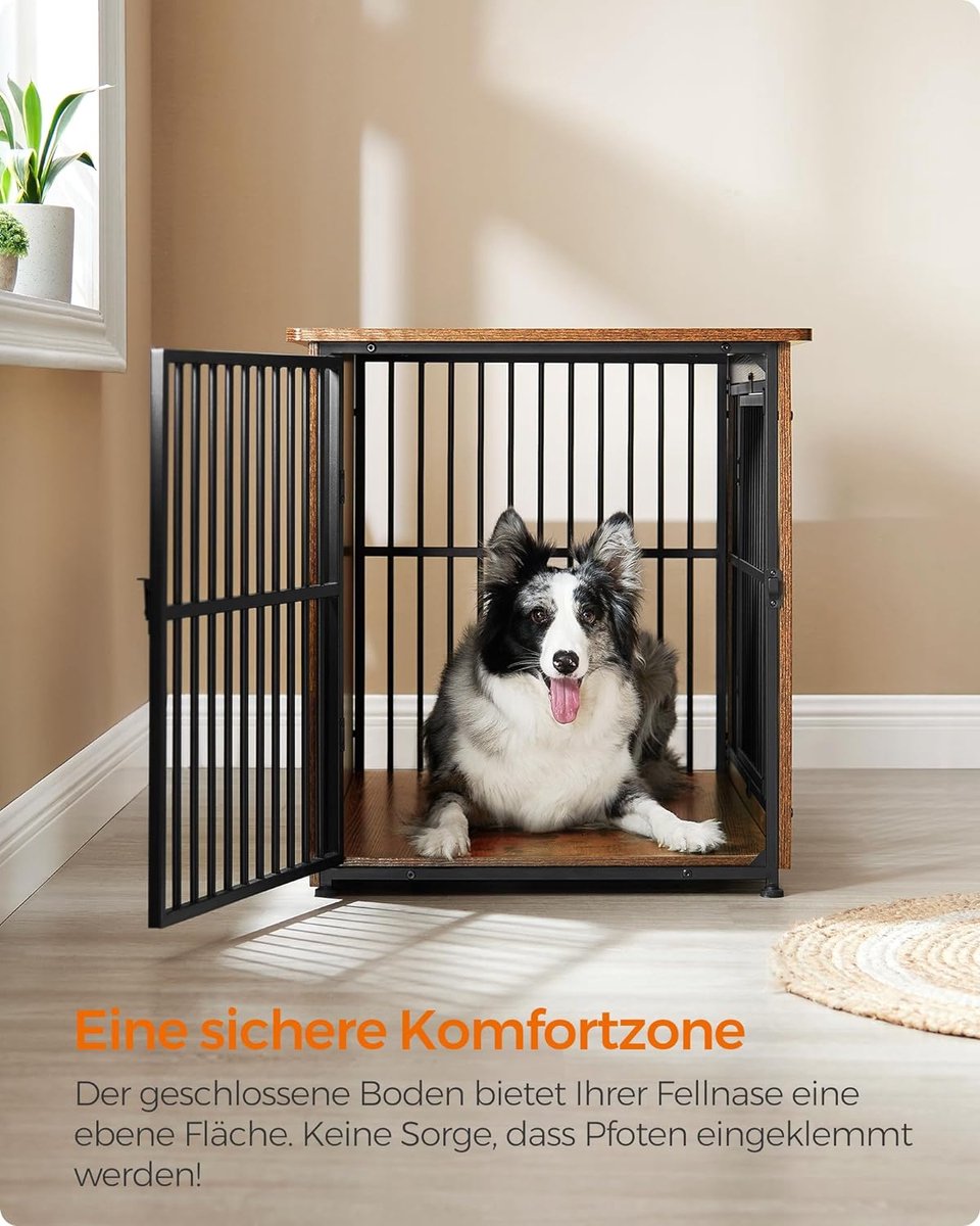 FurnStar -  Hondenbench L -Kooi -  Binnen voor Honden tot 32 kg - Gesloten Bodem - 2 Deuren