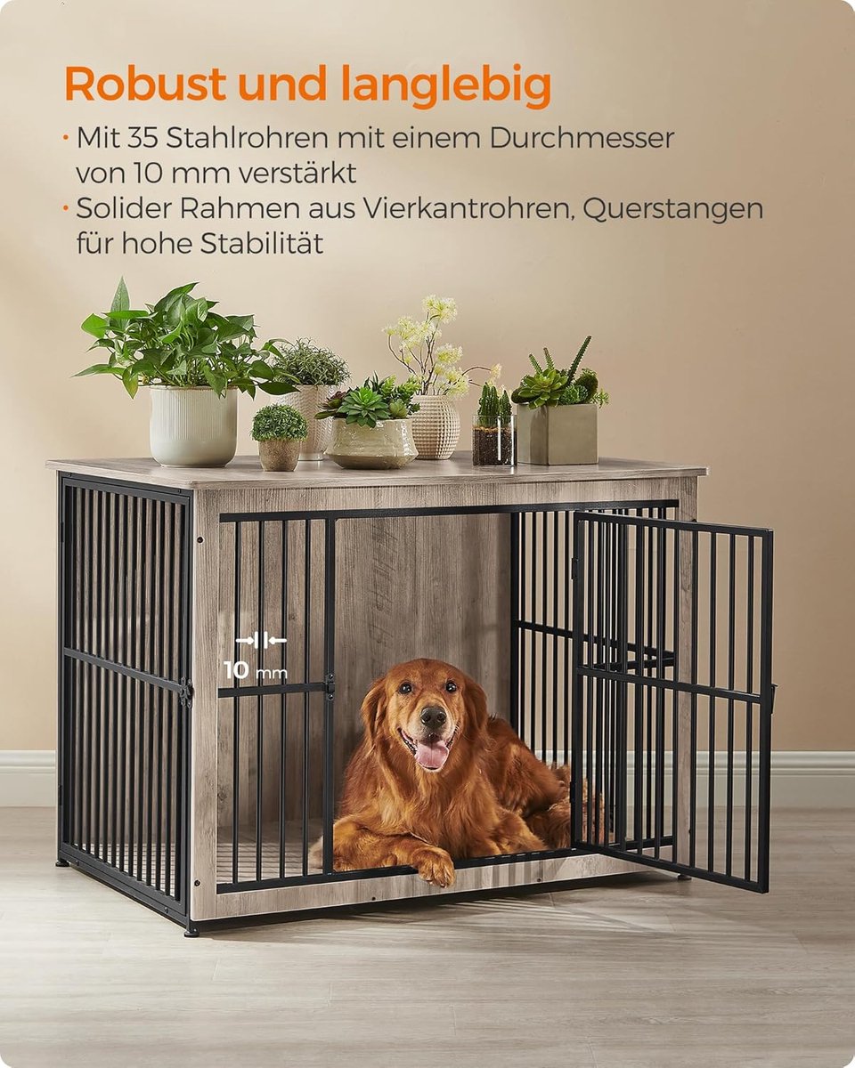 FurnStar - Hondenbench XL - Kooi - Binnen voor Honden tot 37 kg - 2 Deuren