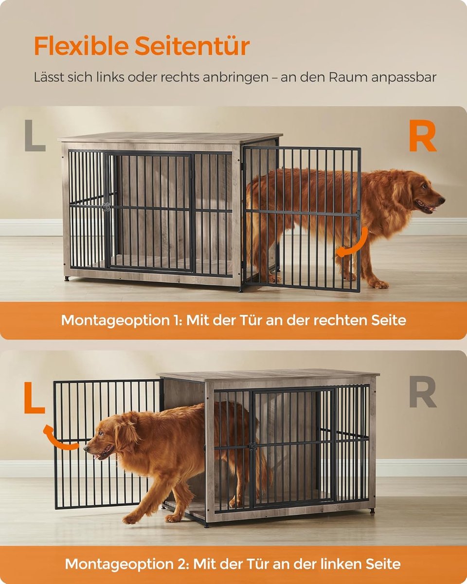 FurnStar - Hondenbench XL - Kooi - Binnen voor Honden tot 37 kg - 2 Deuren