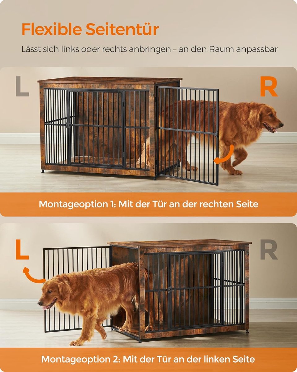 FurnStar - Hondenbench XL - Kooi - Binnen voor Honden tot 37 kg - 2 Deuren