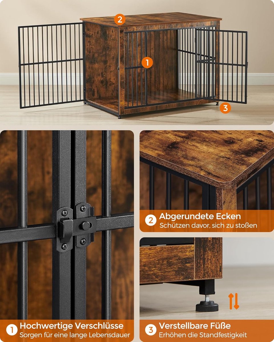FurnStar - Hondenbench XL - Kooi - Binnen voor Honden tot 37 kg - 2 Deuren