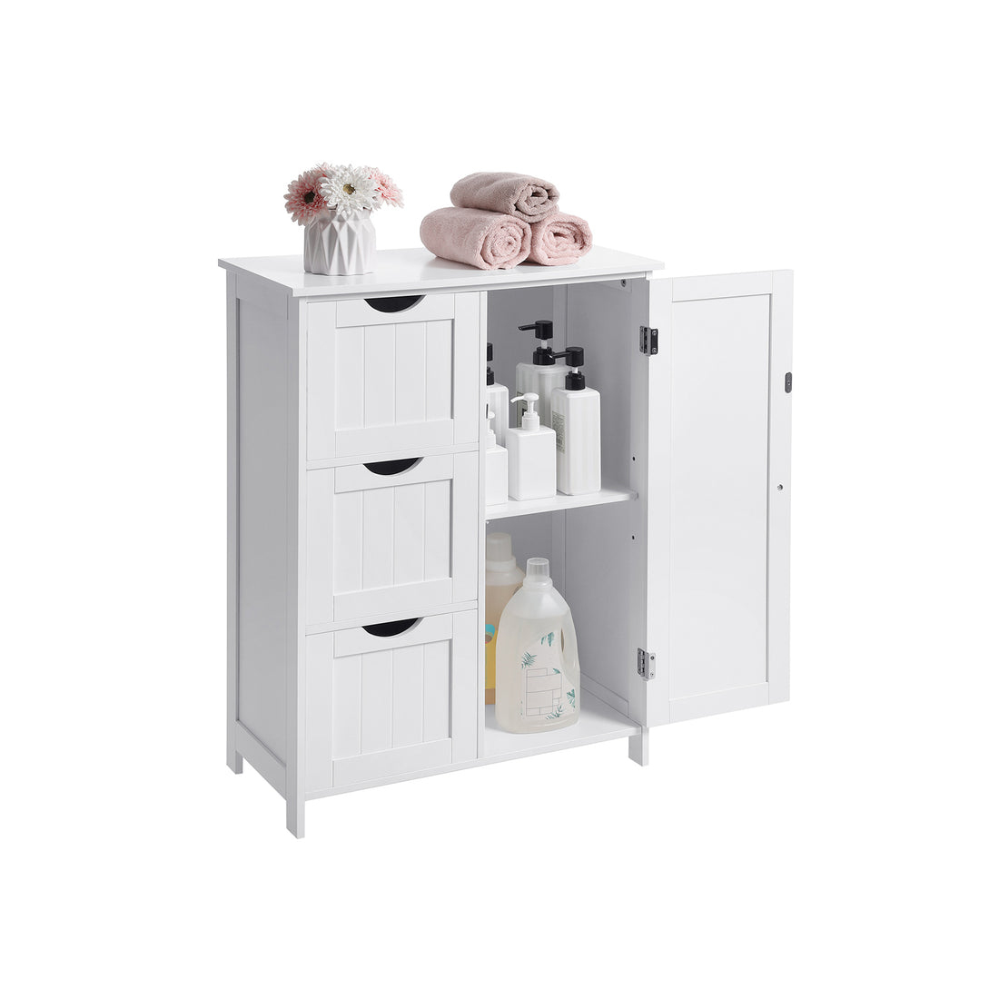 FurnStar badkamerkast - 3 laden - 60x30x81cm – Wit