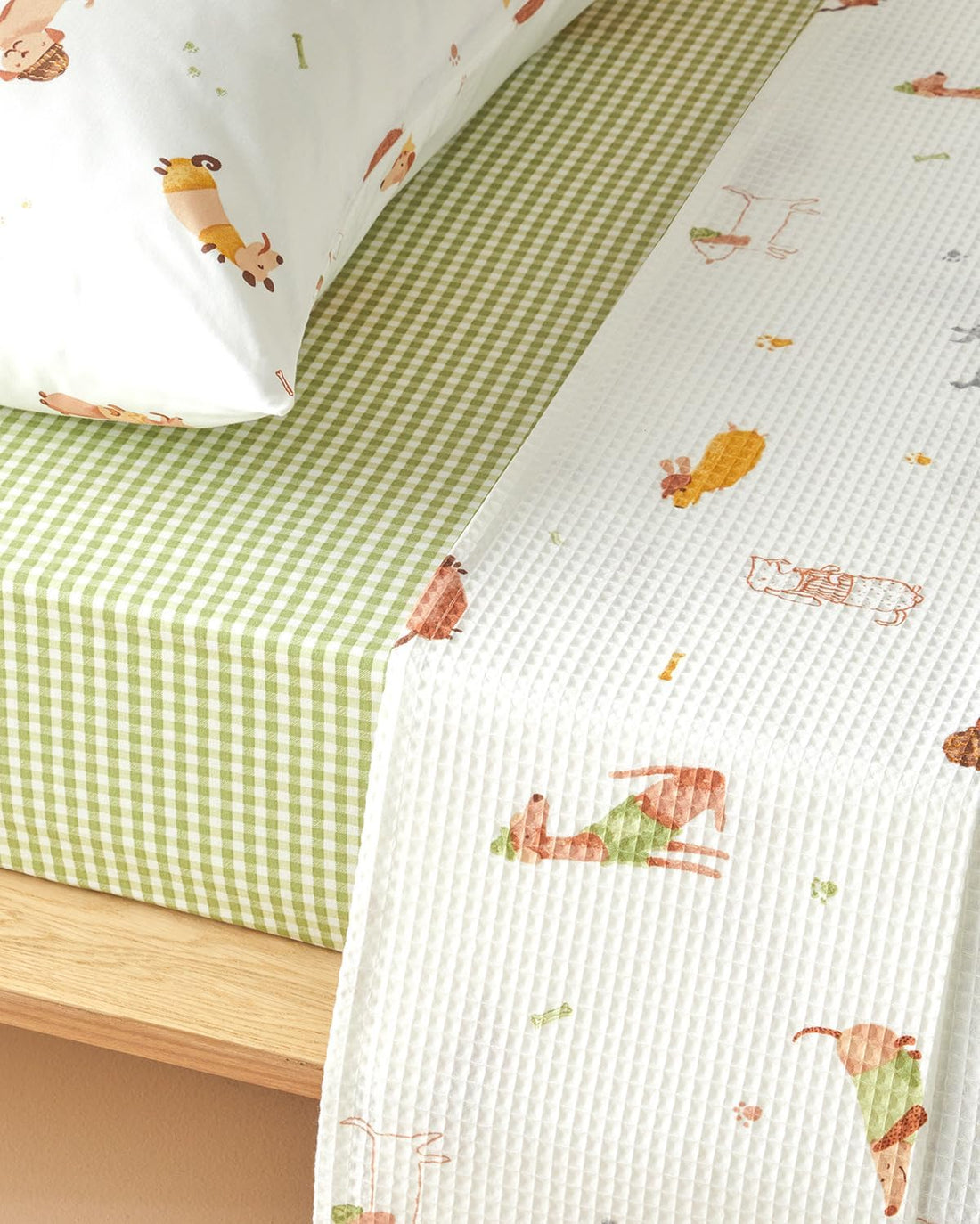 English Home -  Kinder Zomerdekenset - Incl. 1x Kussensloop- Incl. Hoeslaken 100x200 - 100% Katoen - 150x220 cm