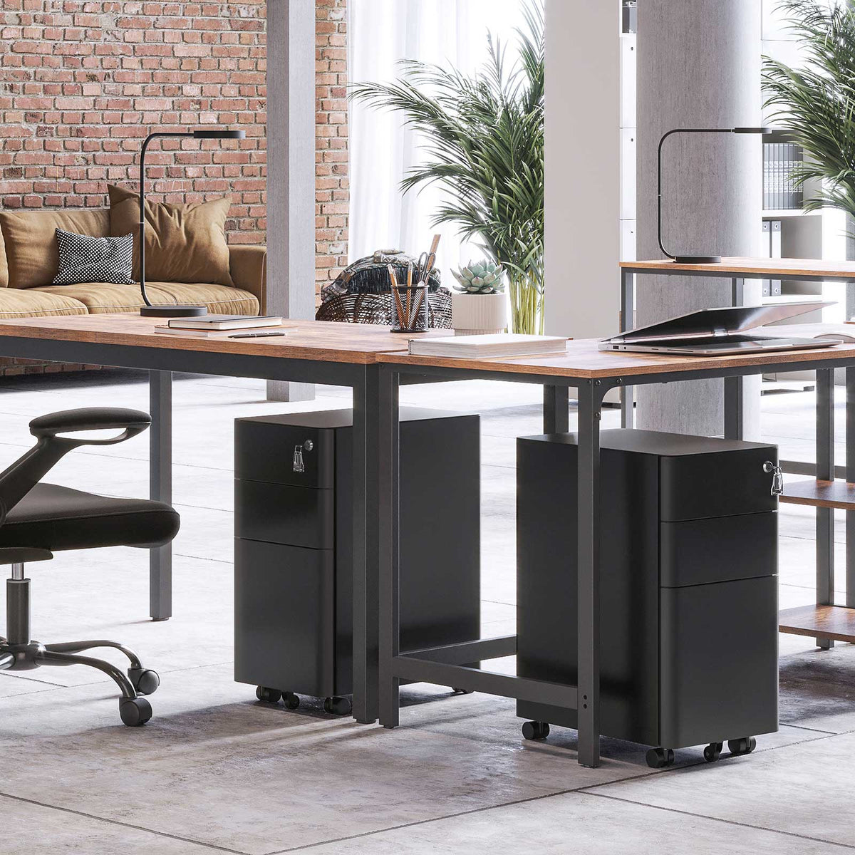 FurnStar ladeblok - Afsluitbare Lade - Metaal - 3 Lades - 30x46x59.2cm