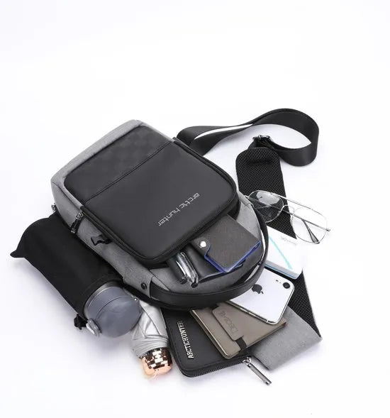 Arctic Hunter 2020 Usb Waterdichte Mannen Borst Zak Mannelijke Leisure Messenger Schoudertas Voor Tieners Reizen Crossbody Bolsas