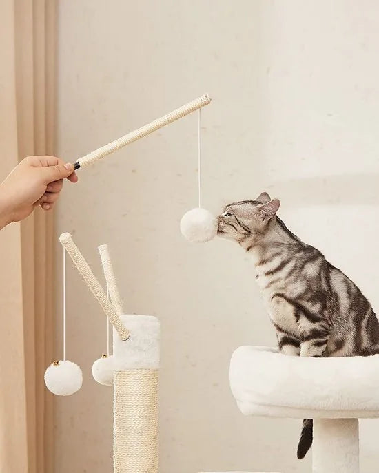 Azuru 2-in-1 Kattenboom met Krabpaal en Kattenbak – Krabpaal voor Kleine en Grote Katten