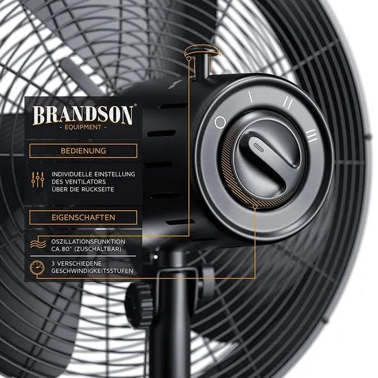 Brandson driepoot design ventilator