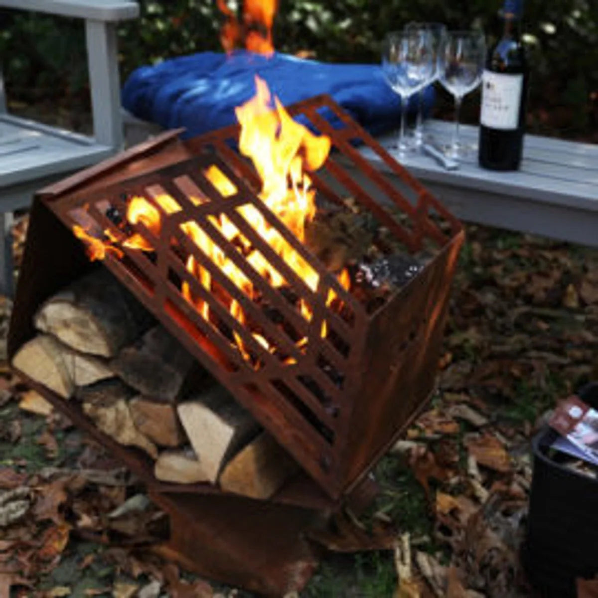 Buitenhaard - Corten met houtopslag - S - Esschert Design