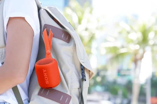 Compact Bluetooth speaker with strap