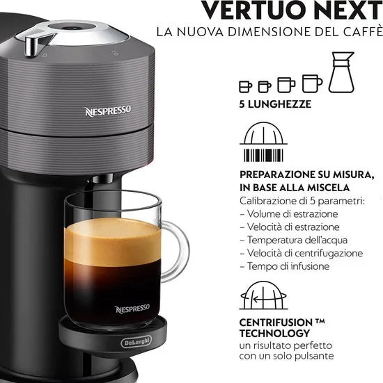 De'Longhi Nespresso Vertuo Next ENV120.GY - Koffiecupmachine - Grijs