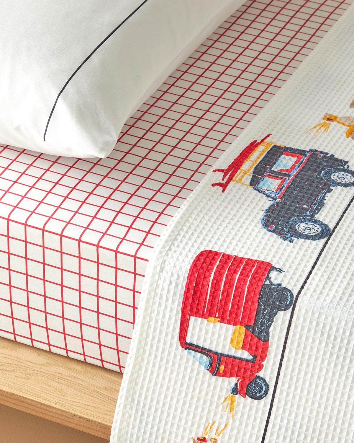 English Home -  Kinder Zomerdekenset - Incl. 1x Kussensloop- Incl. Hoeslaken 100x200 - 100% Katoen - 150x220 cm