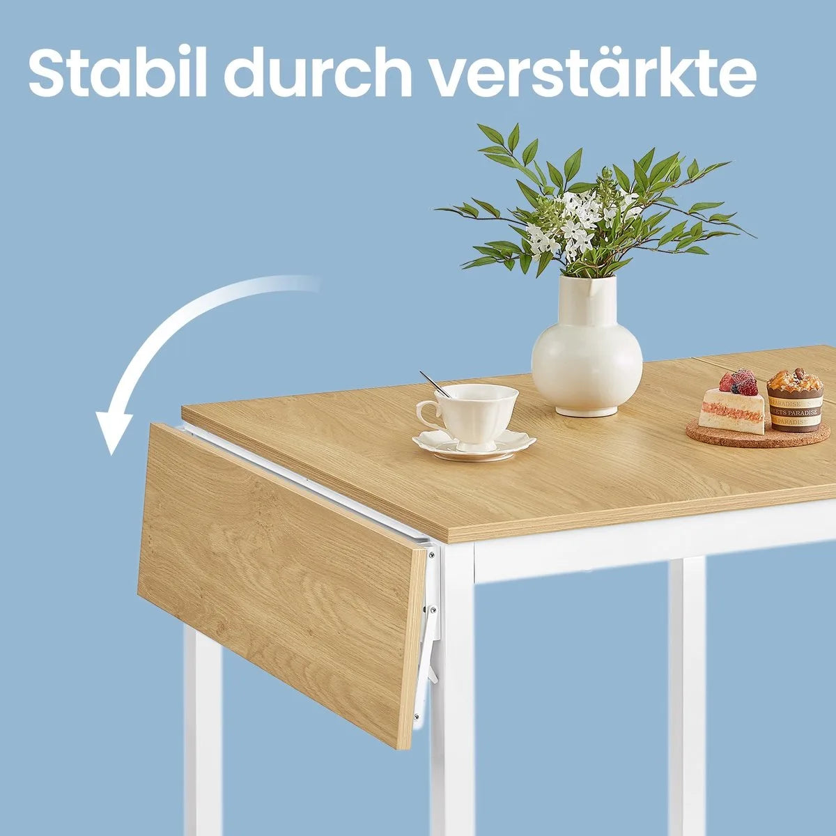 Eettafel – Opklapbare Keukentafel – 2-4 Personen – Kleine Ruimte Oplossing