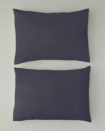 English Home - 2 Kussenslopen - Katoen Satijn - Pillow Case - 2 stuks - 50x70 cm - Antraciet