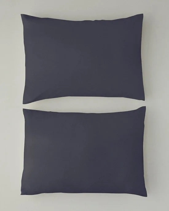 English Home - 2 Kussenslopen - Katoen Satijn - Pillow Case - 2 stuks - 50x70 cm - Antraciet