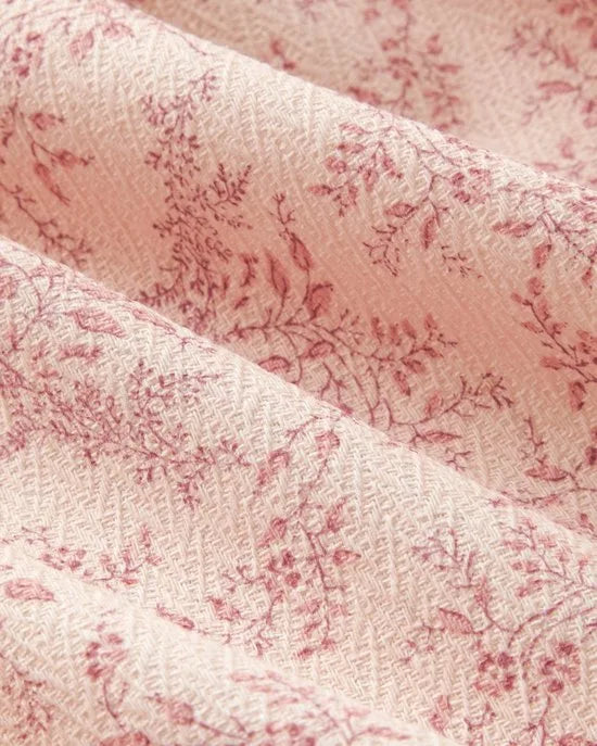 English Home Autumn Branch Katoenen Tweepersoons Bedsprei - Zomerdeken – – 100% Katoen – 210 GSM – 200x220 cm – Roze – Model 1