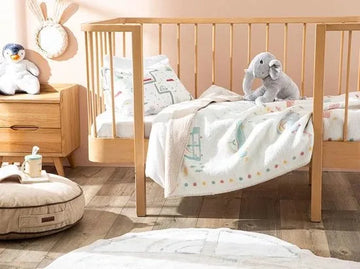 English Home baby deken - Auto's - 100x120 cm - Blauw