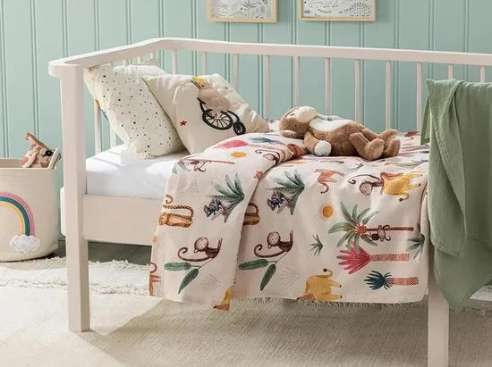English Home babydeken - Jungle - 100x150 cm - Beige